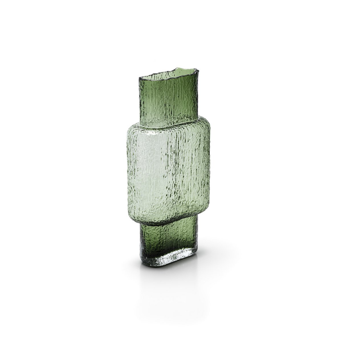 Vase Vintage vert L en verre recyclé – 34 cm
