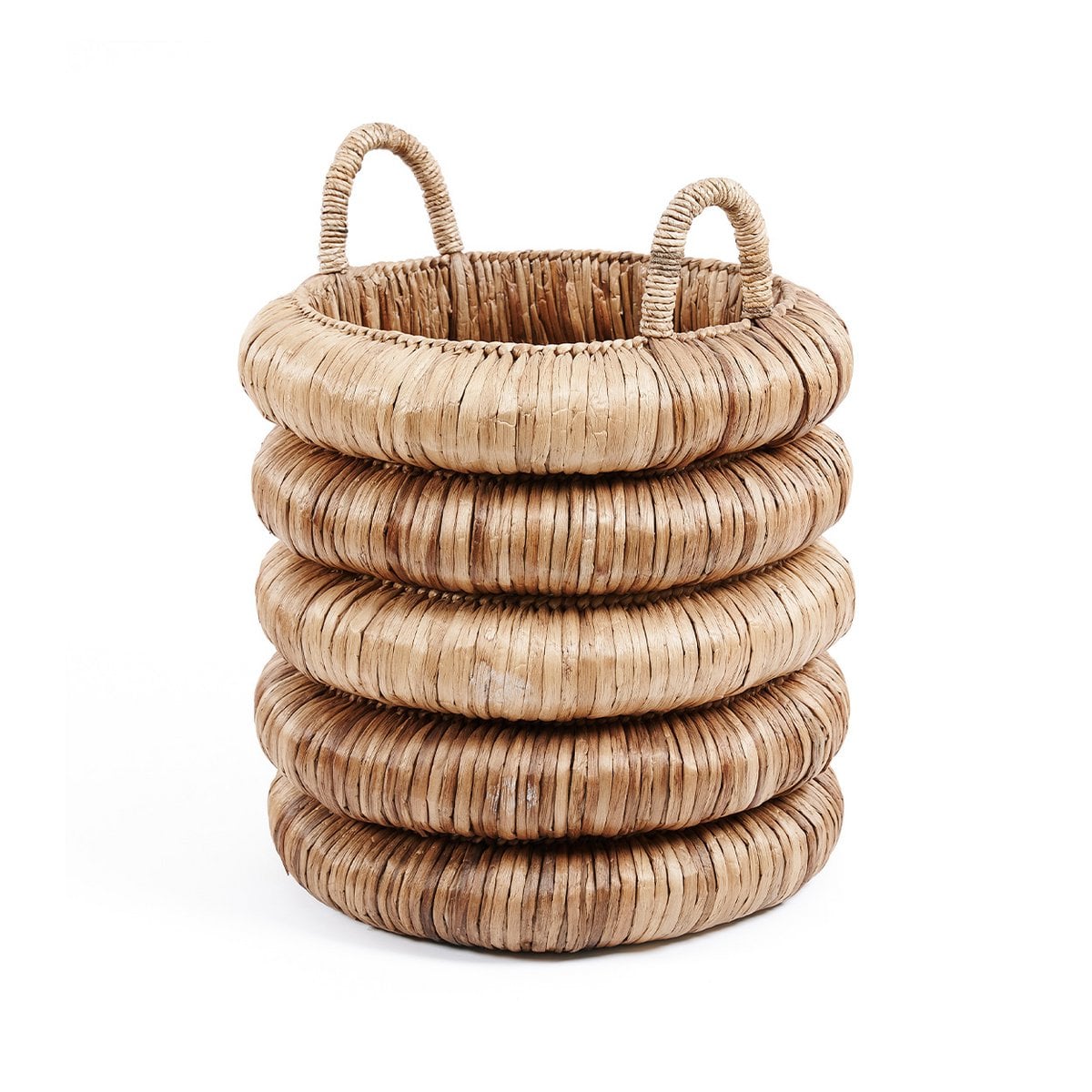 Grand panier en jacinthe d’eau Chunky – Naturel – ×54cm | Bazar Bizar