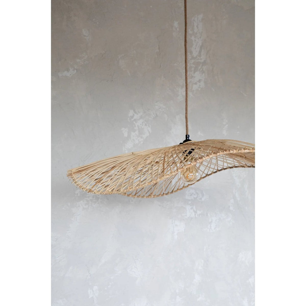 Suspension en rotin Chapeau – Naturel – L | Bazar Bizar
