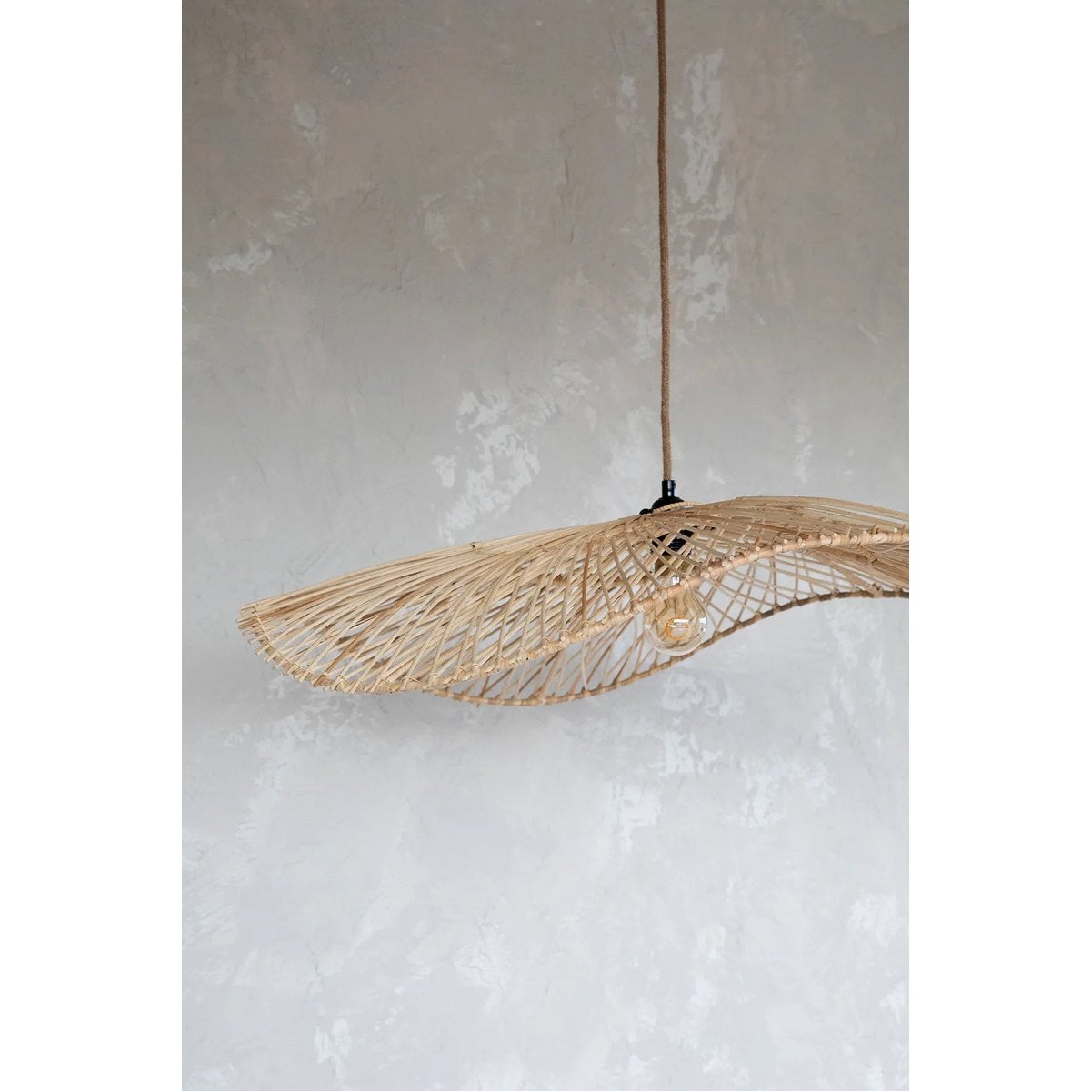 Suspension en rotin Chapeau – Naturel – L | Bazar Bizar