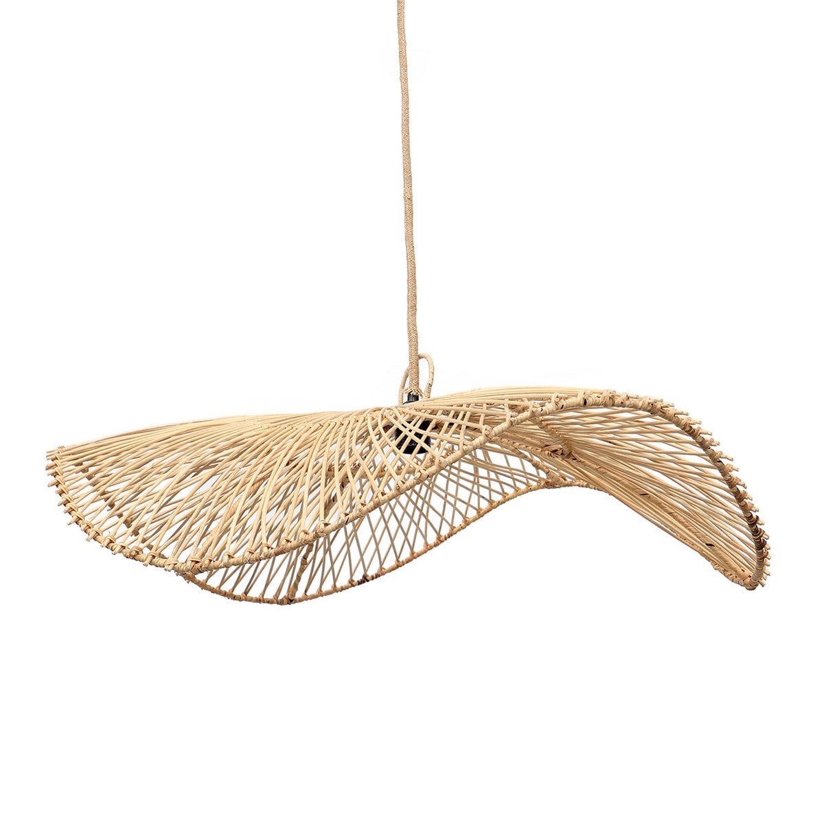 Suspension en rotin Chapeau – Naturel – L | Bazar Bizar