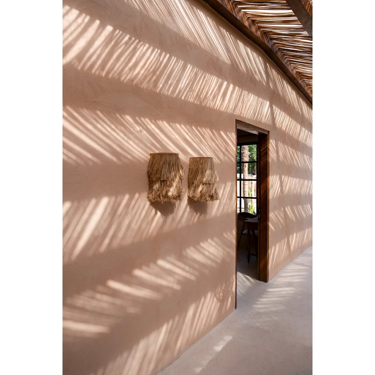 Applique murale en fibres d’abaca – Naturel – S | Bazar Bizar