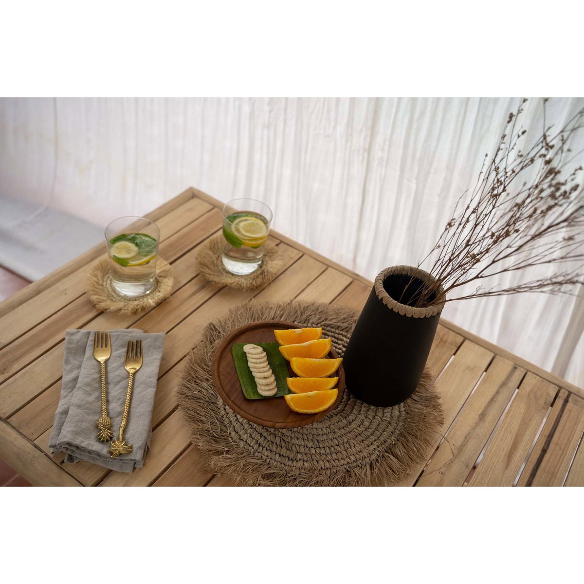 Set de table en herbes marines et raphia – Naturel | Bazar Bizar