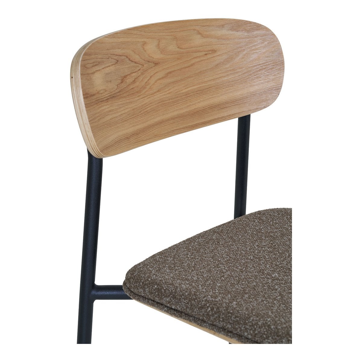 Chaises de Comptoir Estepona - Frêne & Métal Noir, Lot de 2