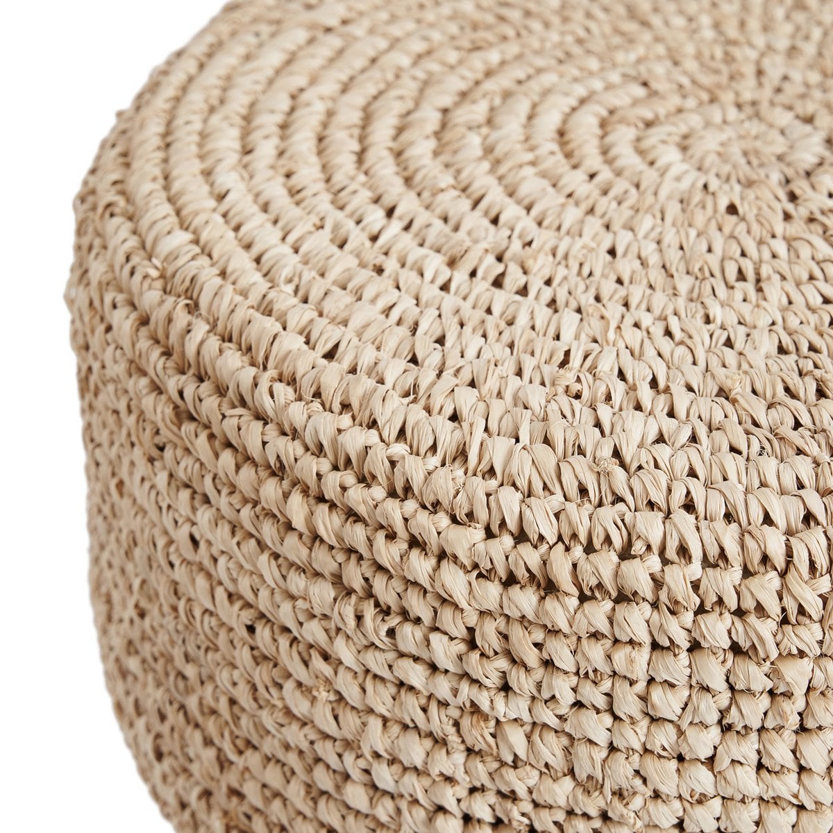 Tabouret de bar en raphia et teck – Naturel – 75cm | Bazar Bizar