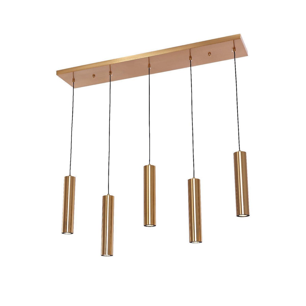 Suspension 5 cylindres – Doré mat – Hauteur réglable