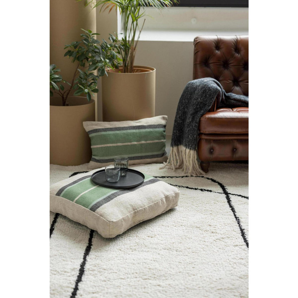 Coussin Gatsby Eucalyptus PET recyclé tissé main 40 × 65 cm