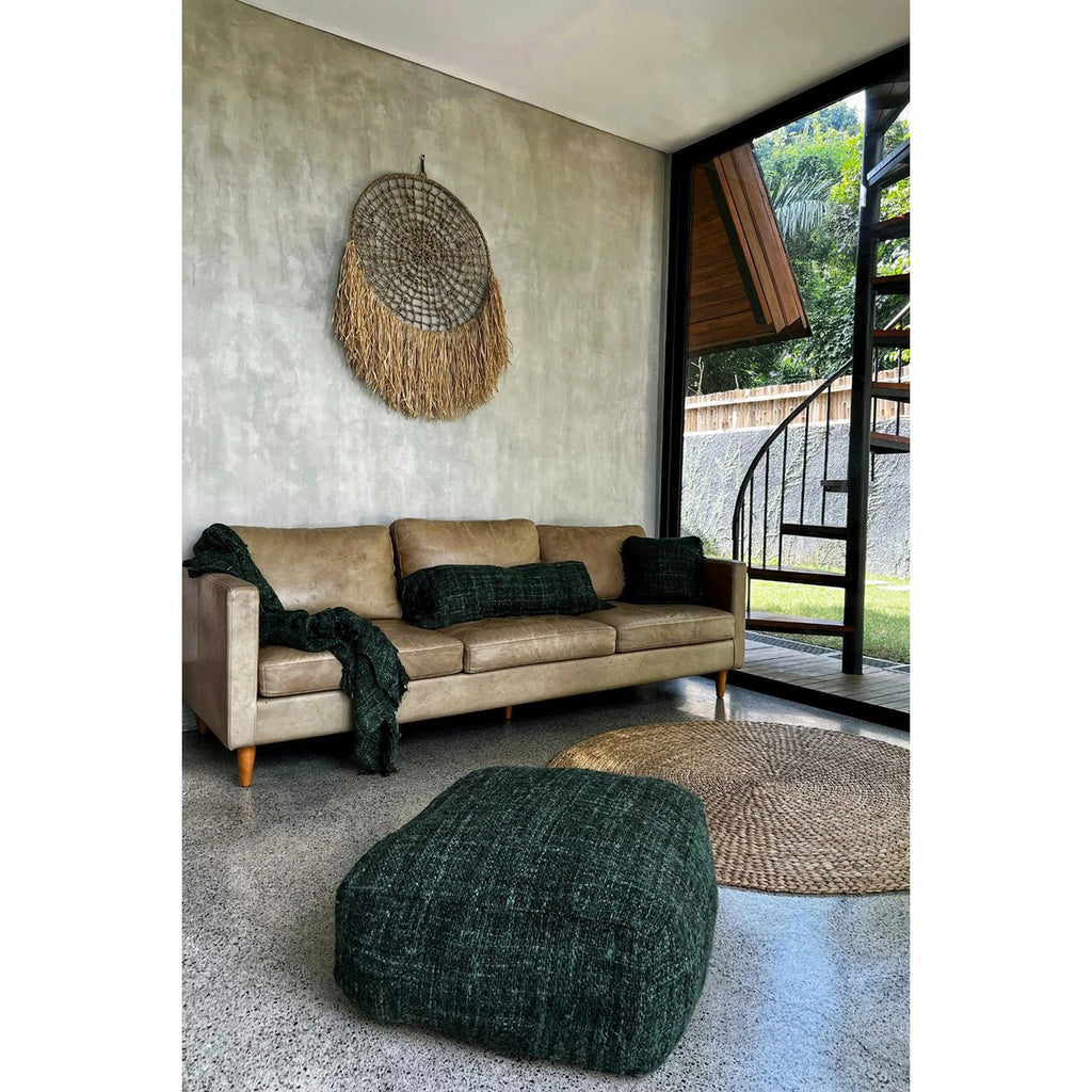 Pouf en coton Oh My Gee – Vert Forêt | Bazar Bizar