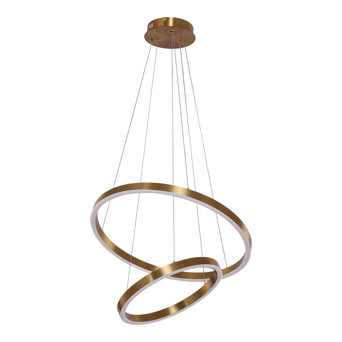 Suspension LED Neo Copper Gold – 2 anneaux Ø 40 et 60 cm