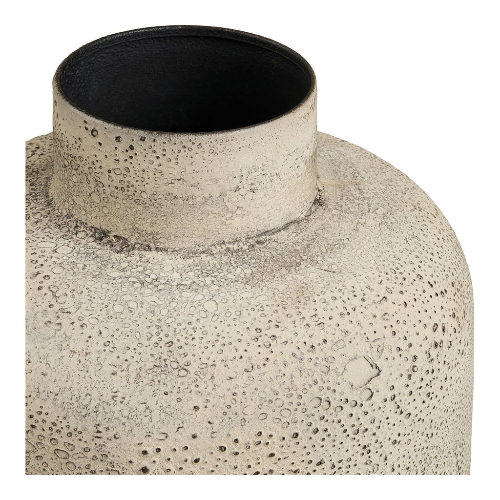 Pot Décoratif Hou - Métal Beige Antique, Ø24x78,5 cm