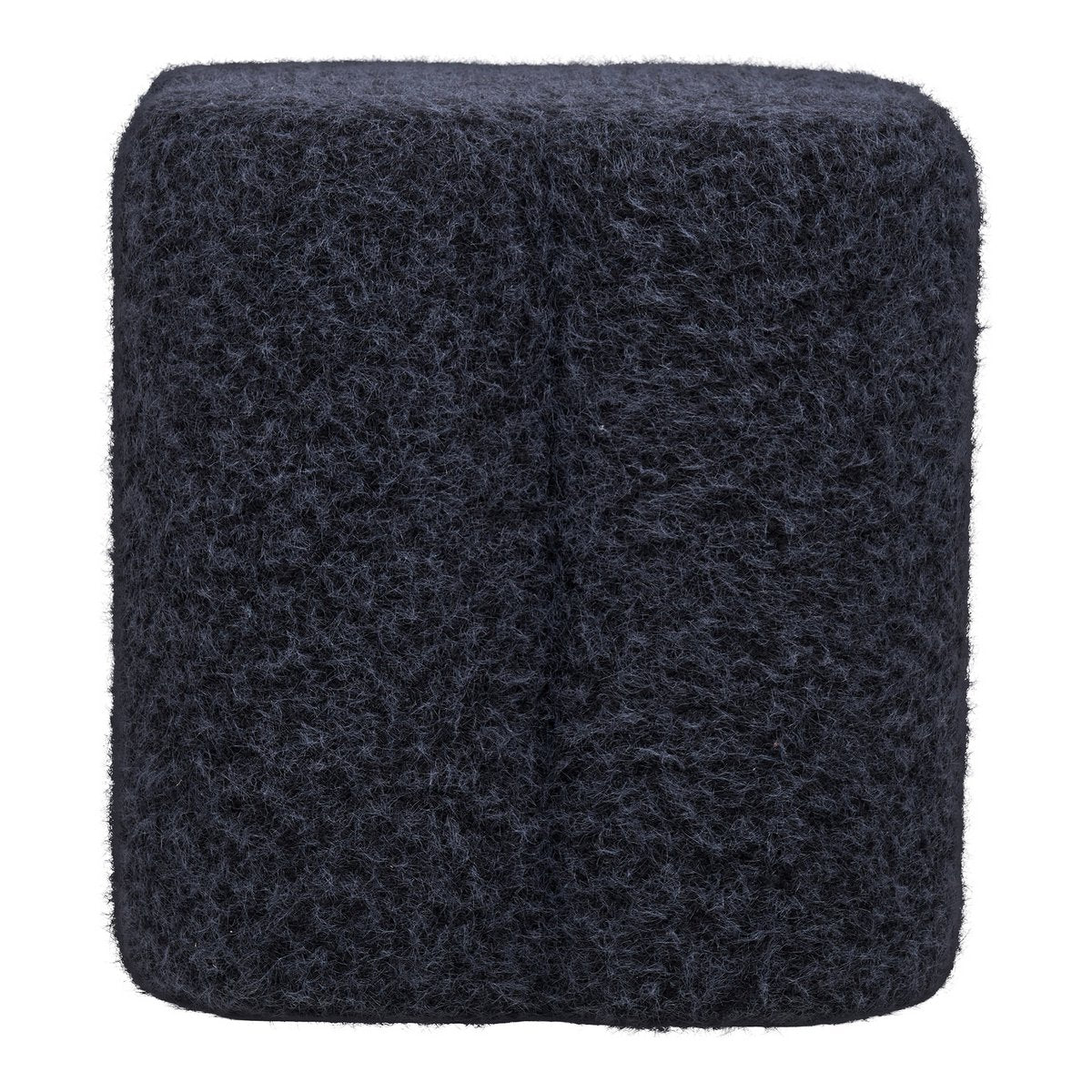 Pouf rond Durban bleu Ø 42 × H 38 cm