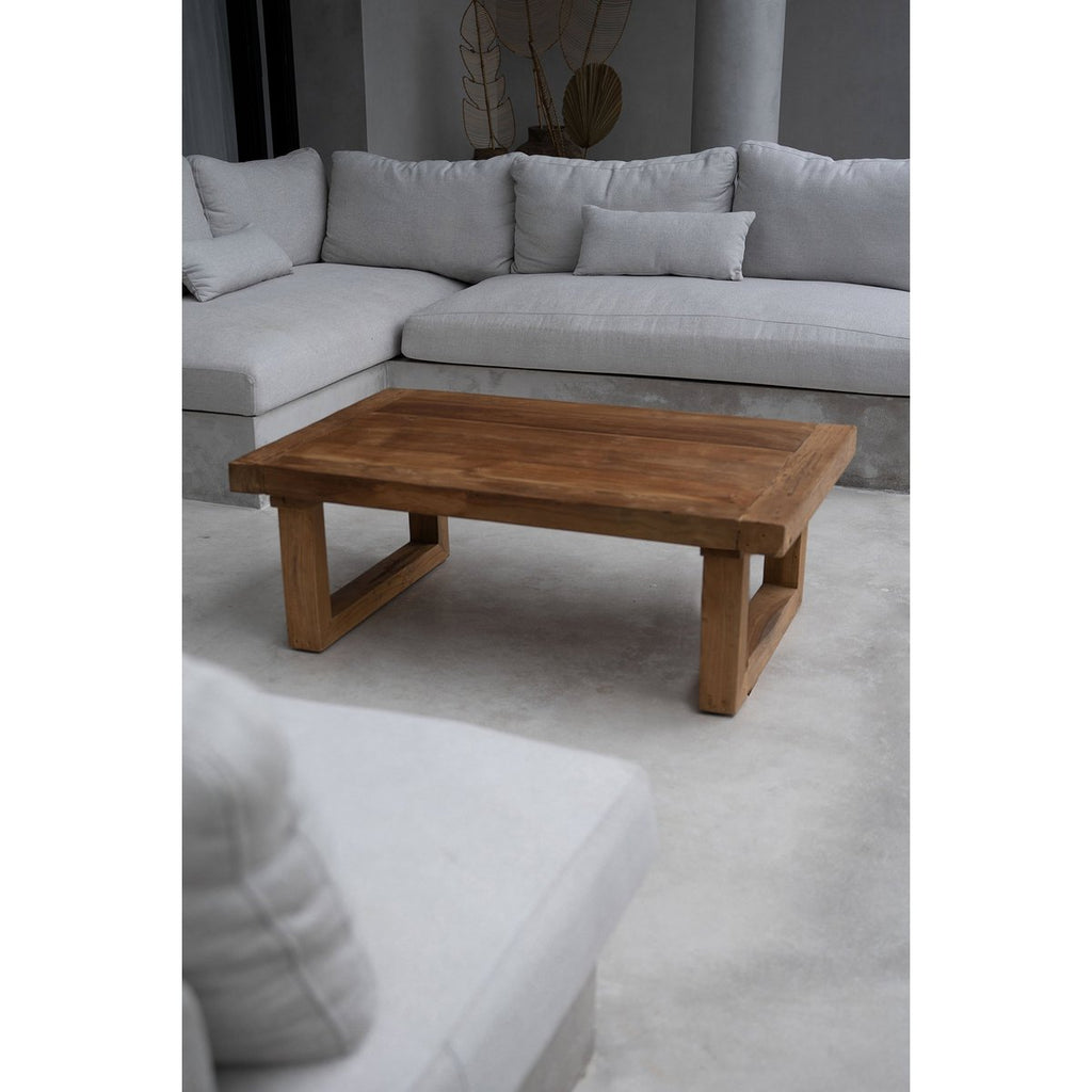 Table basse en teck récupéré – Naturel – 110×70cm | Bazar Bizar