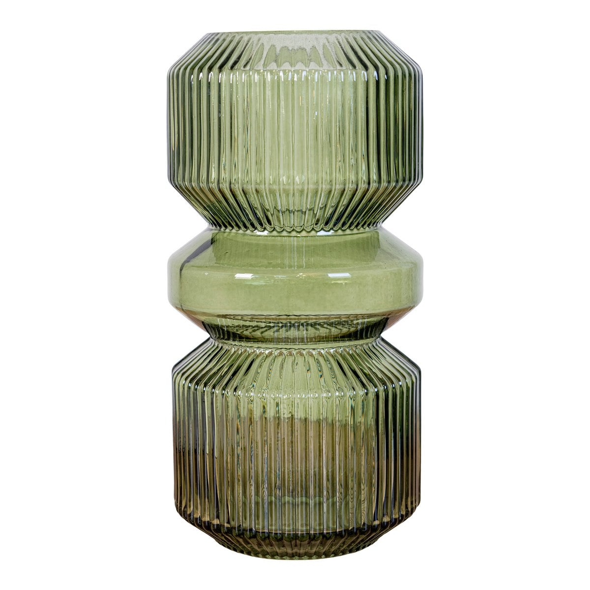 Vase - Vert, Verre, Ø12x25 cm
