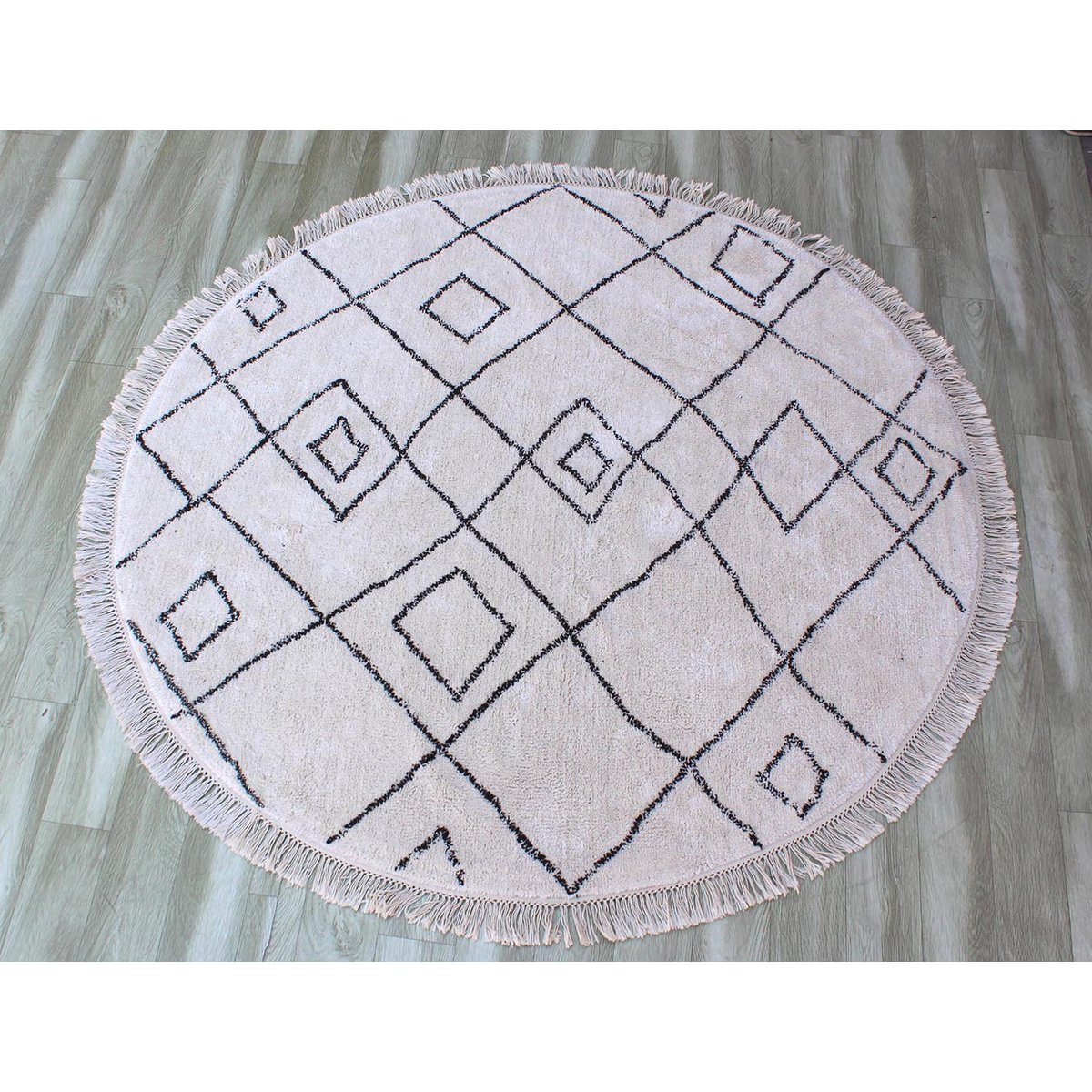 Tapis Ervin Ivoire/taupe Diamètre 160