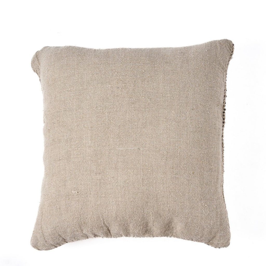 Housse de coussin en lin Grain de Lin – Noir Naturel – 50×50cm | Bazar Bizar
