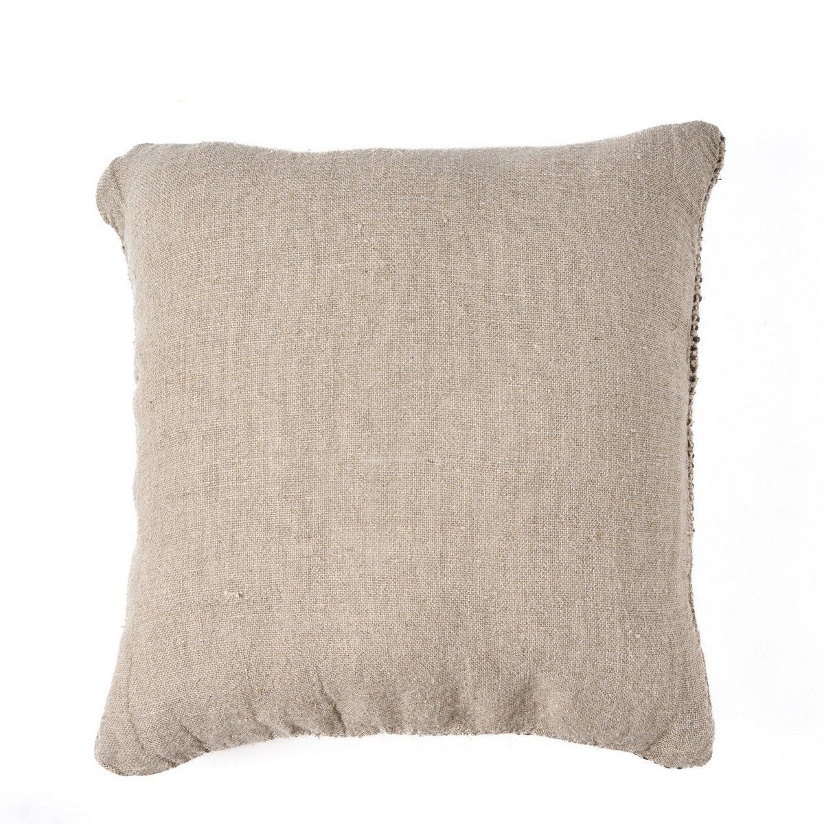 Housse de coussin en lin Grain de Lin – Noir Naturel – 50×50cm | Bazar Bizar
