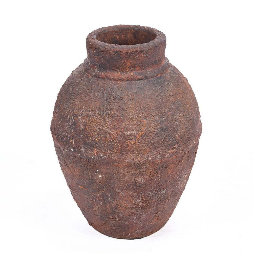 Vase Amphora Rustica bordeaux M en terre cuite – 30 cm
