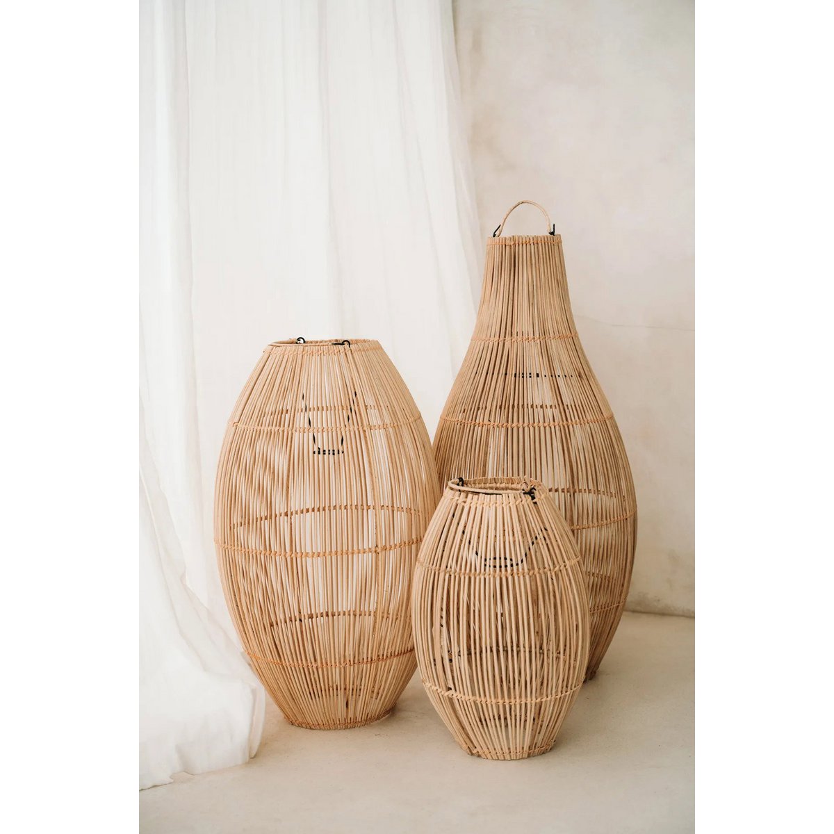 Suspension en rotin Zuri – Naturel – L | Bazar Bizar