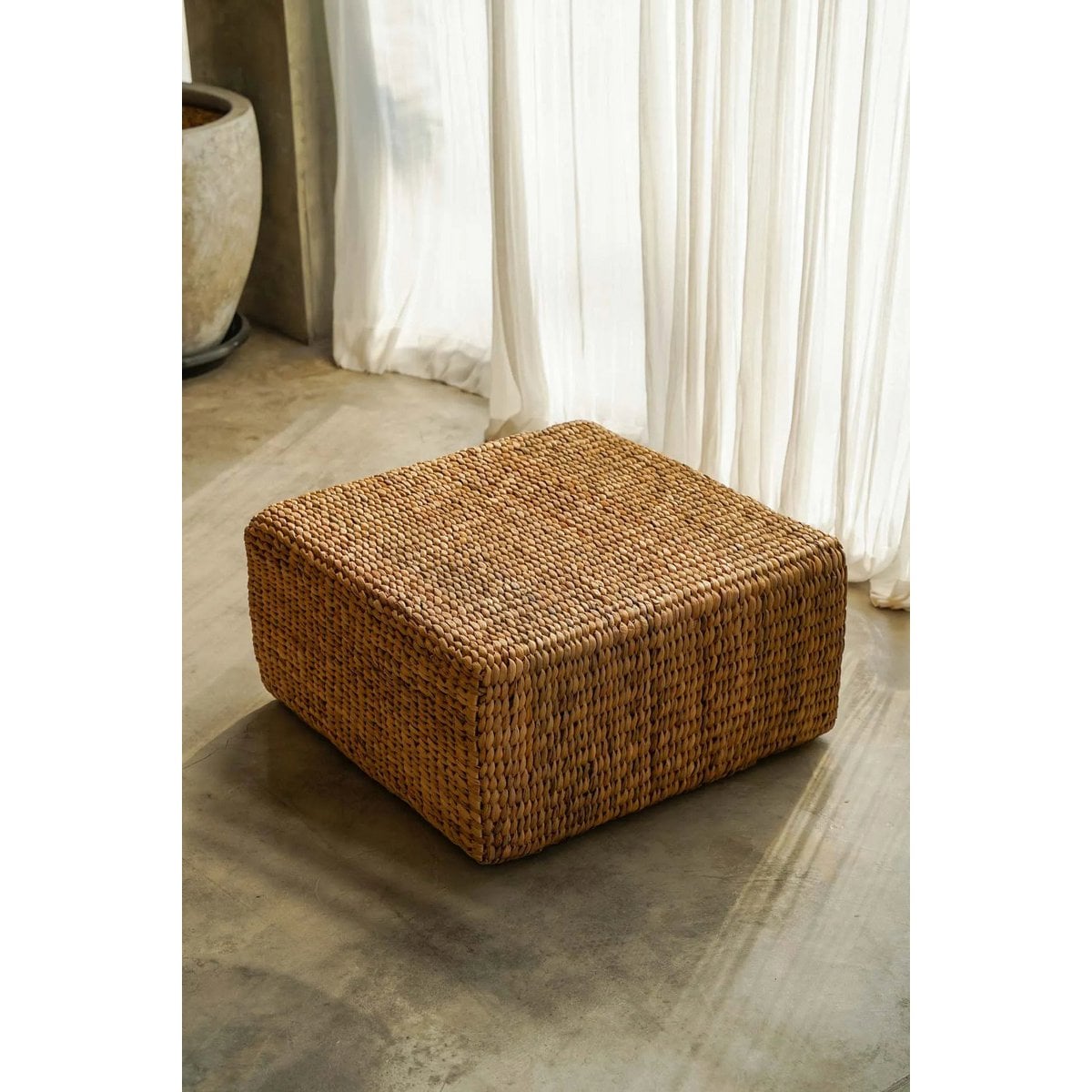 Le Pouf Carré Jacinthe - Naturel - M