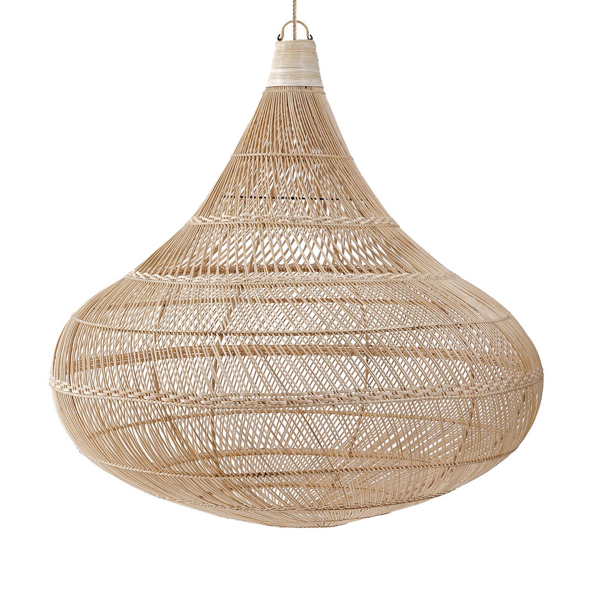Suspension en rotin Le Pendentif Goutte – Naturel – XL | Bazar Bizar