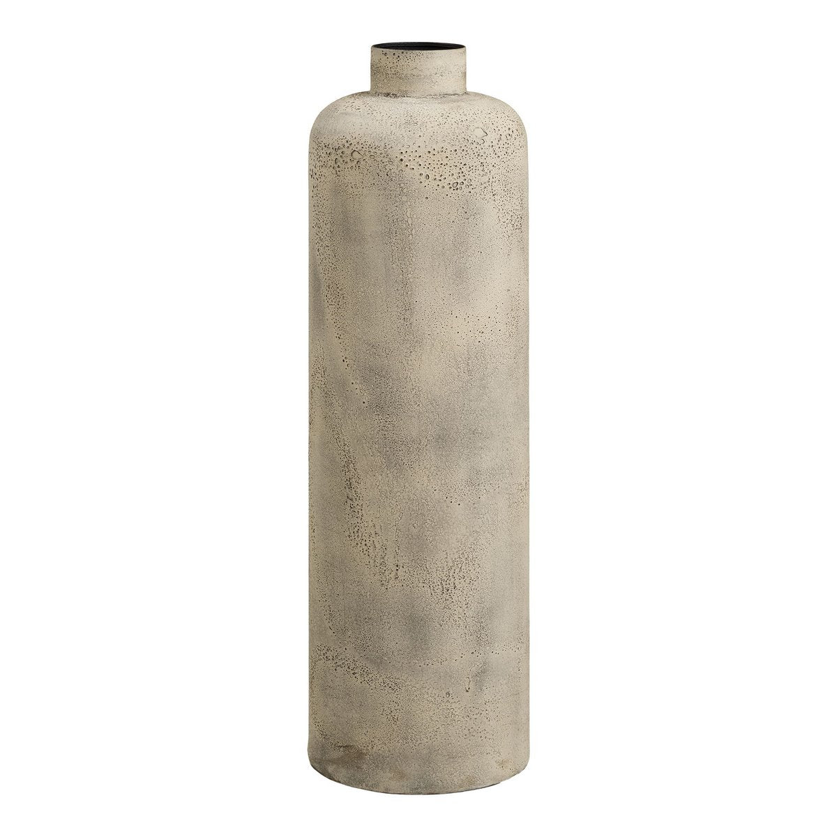 Pot Décoratif Hou - Métal Beige Antique, Ø24x78,5 cm