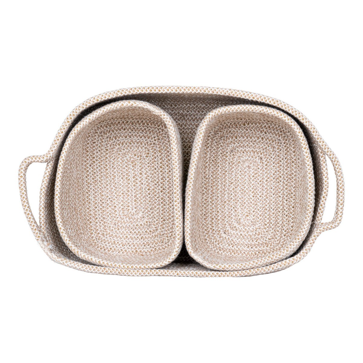 Paniers Teixo - Coton, Beige - Lot de 3