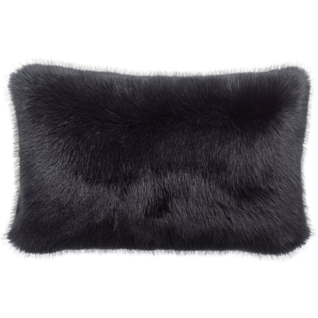 Coussin recyclé Nolan Caviar noir 40 × 65 cm