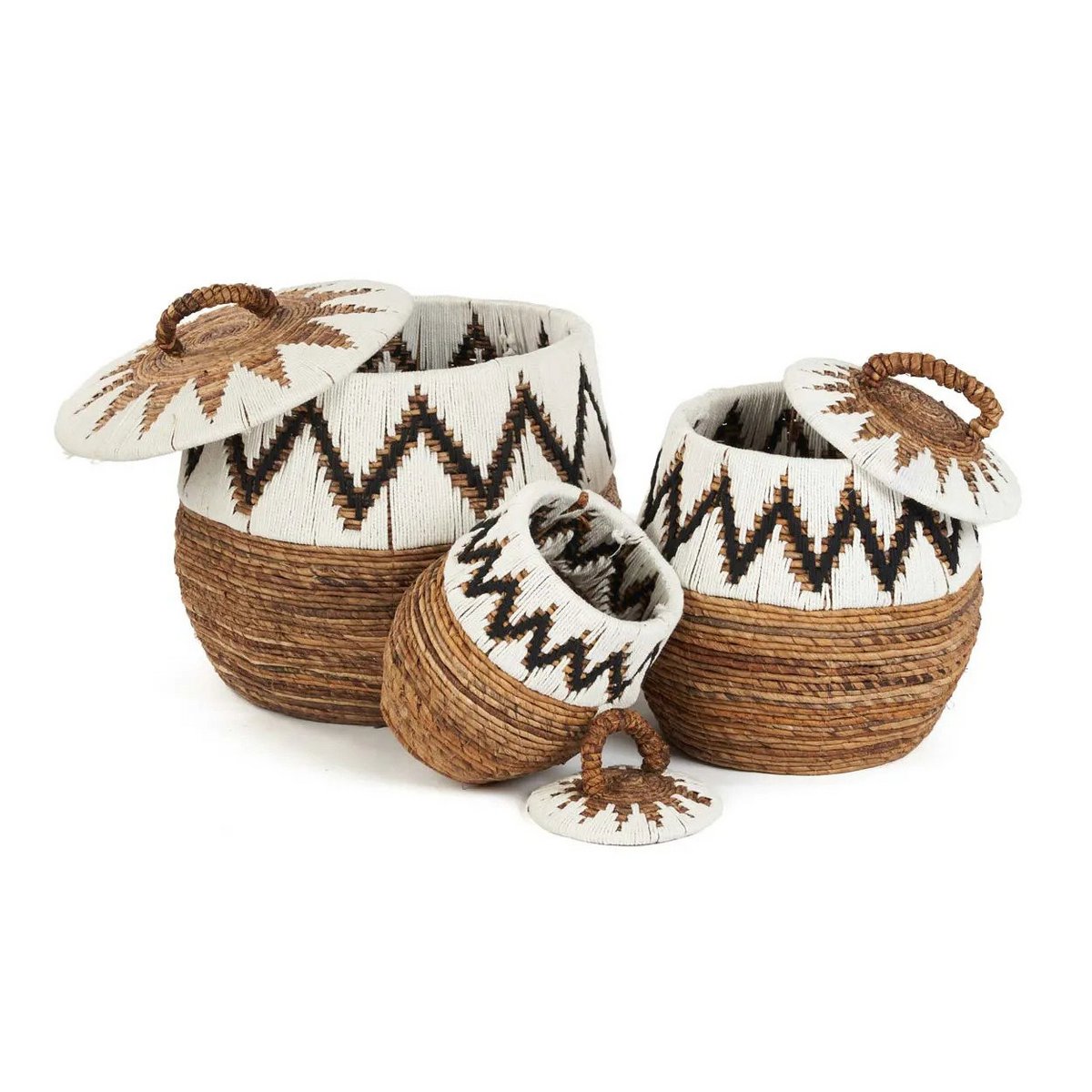 Panier en feuille de palmier The Little Bay – Blanc naturel – Taille S | Bazar Bizar