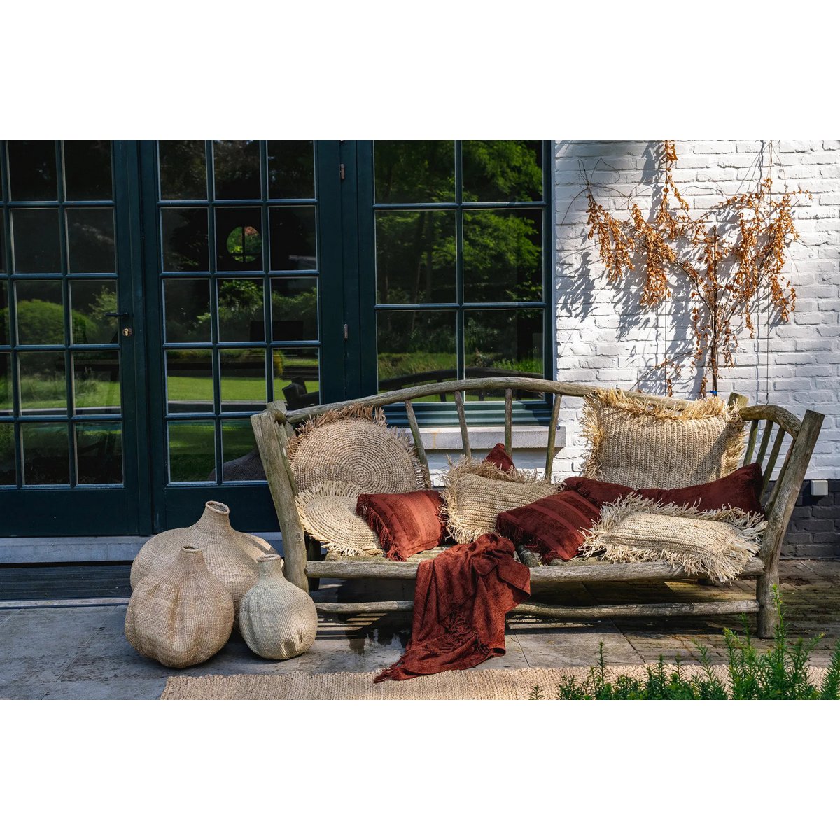 Housse de coussin longue Oh My Gee – Velours Bordeaux – 35×100cm | Bazar Bizar