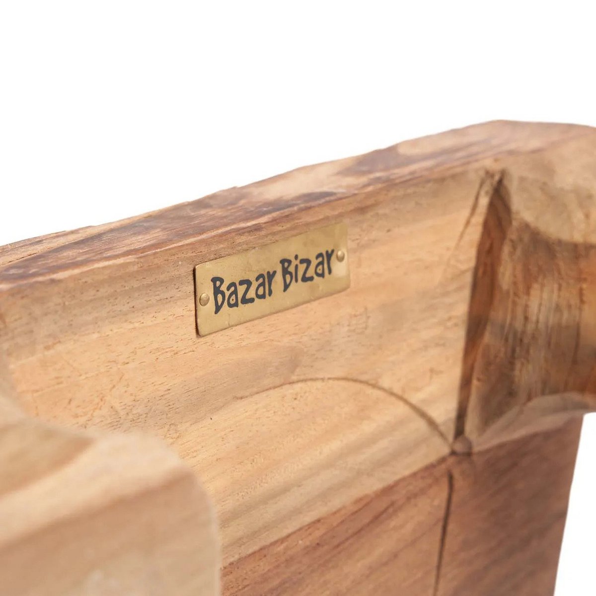 Plateau en teck massif Yummy Tray – Naturel – Pieds Surelevés | Bazar Bizar