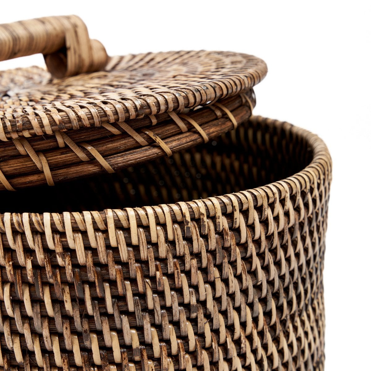 Panier de rangement en rotin – Brun Naturel – Bas | Bazar Bizar