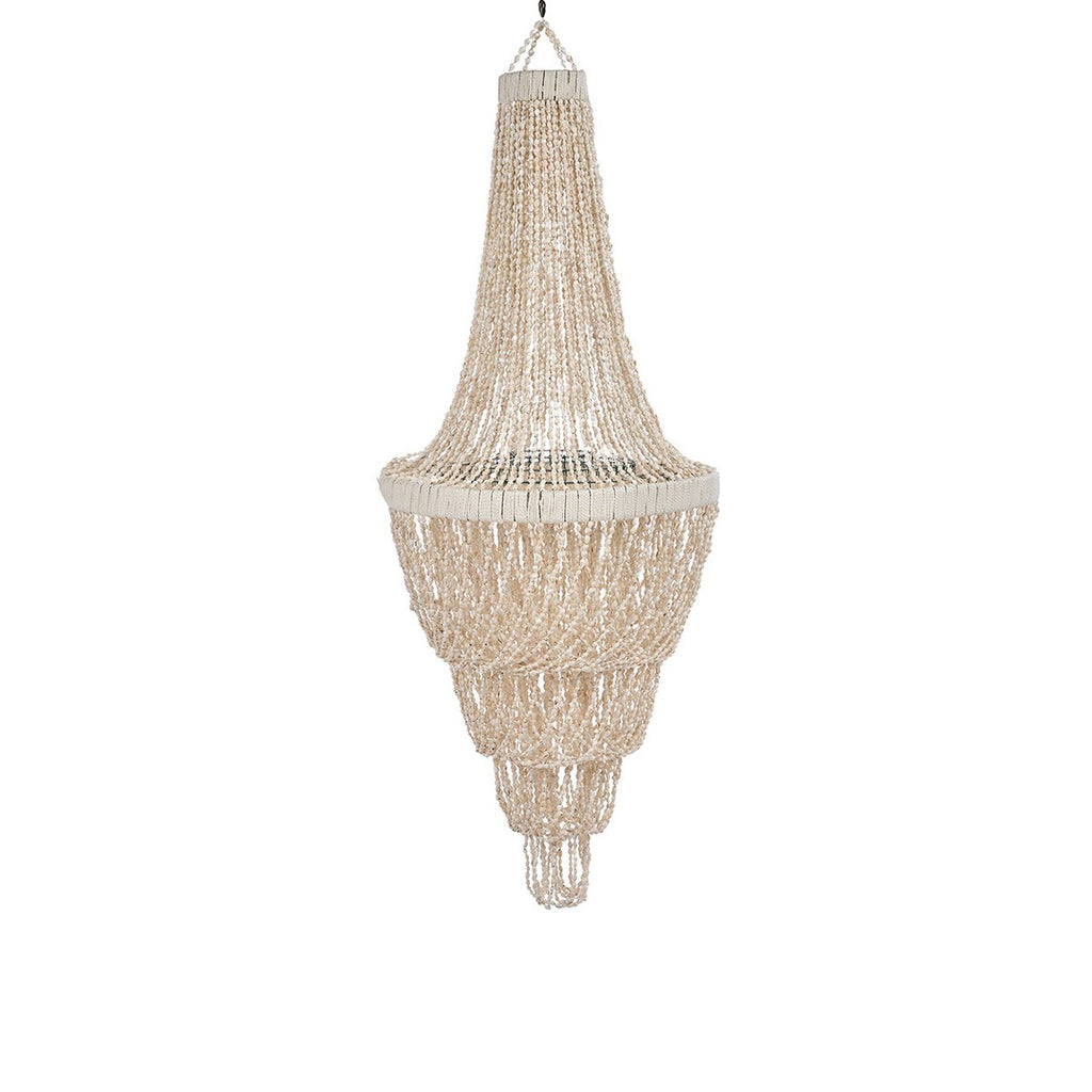 Lustre en coquillages Ocean Tower – Naturel – L | Bazar Bizar