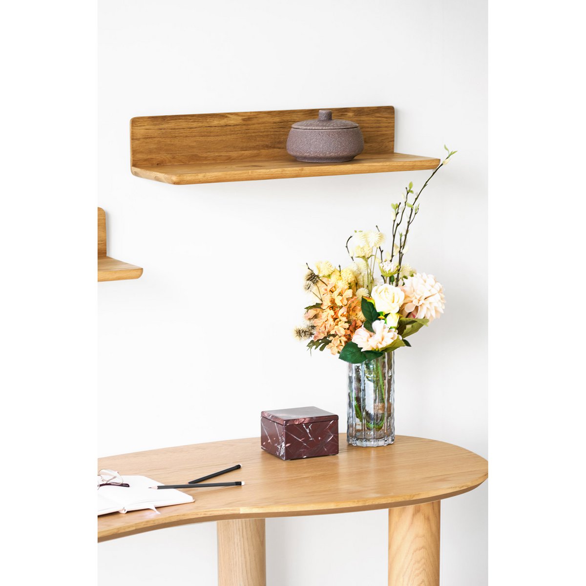 Étagère murale Salina chêne – 60 × 22 × 12 cm
