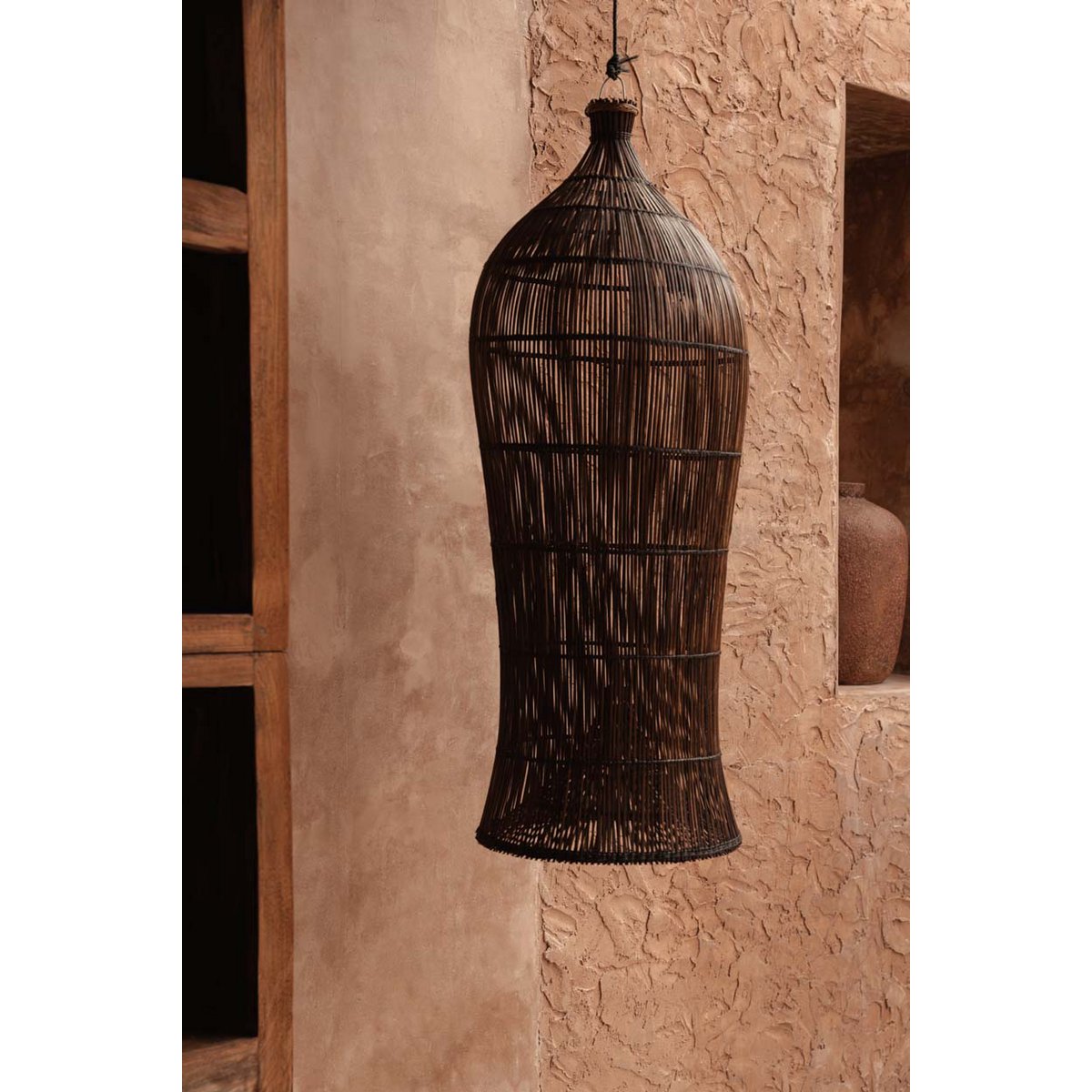 Suspension en bambou Oasis Tower – Noyer Foncé – XL | Bazar Bizar
