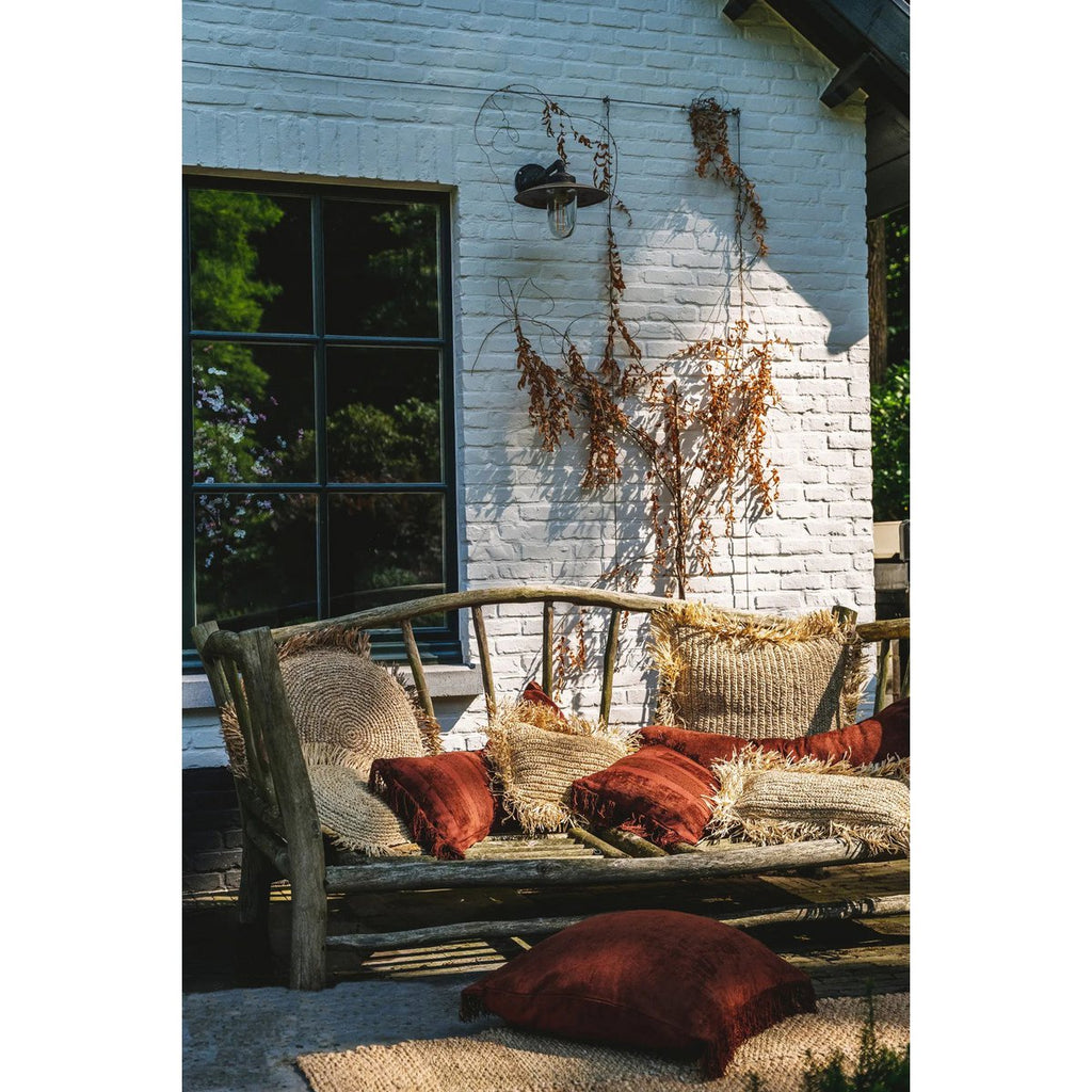 Housse de coussin longue Oh My Gee – Velours Bordeaux – 35×100cm | Bazar Bizar