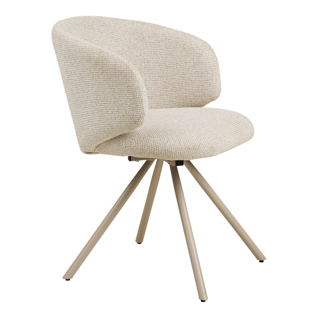 Chaise de salle à manger Fulham pivotante – Sable (lot de 2)