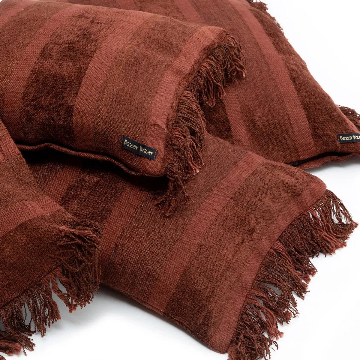 Housse de coussin longue Oh My Gee – Velours Bordeaux – 35×100cm | Bazar Bizar