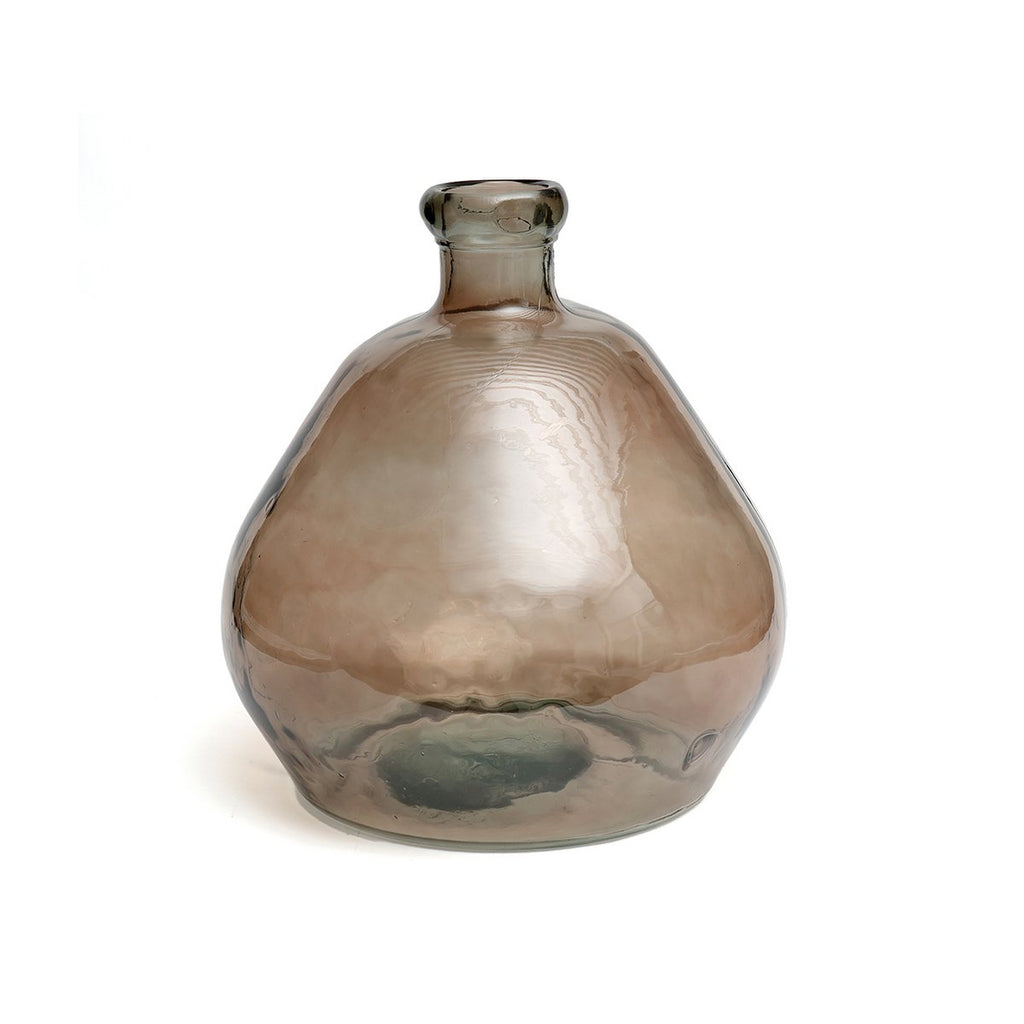 Vase en verre recyclé Bolai – Beige | Bazar Bizar