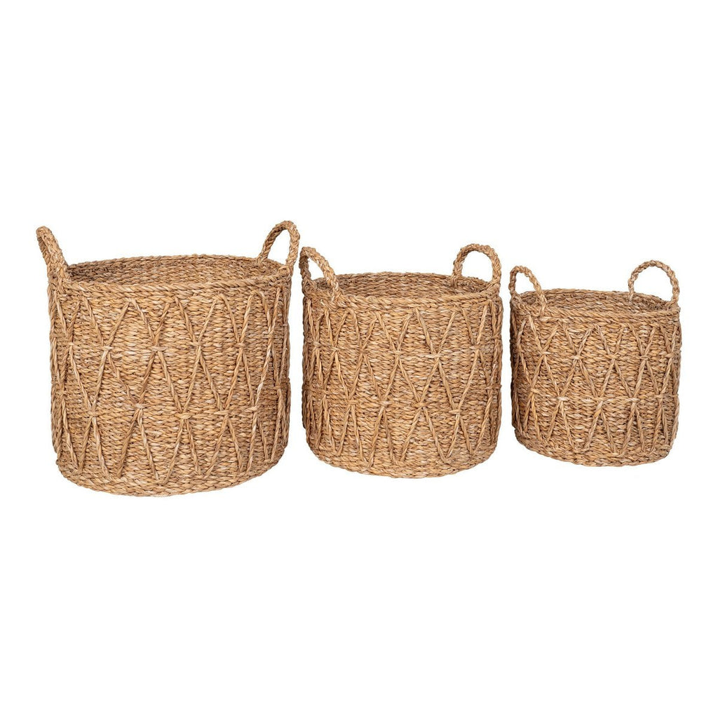 Paniers Krabi en Jonc de Mer Naturel - Lot de 3 (S, M, L)
