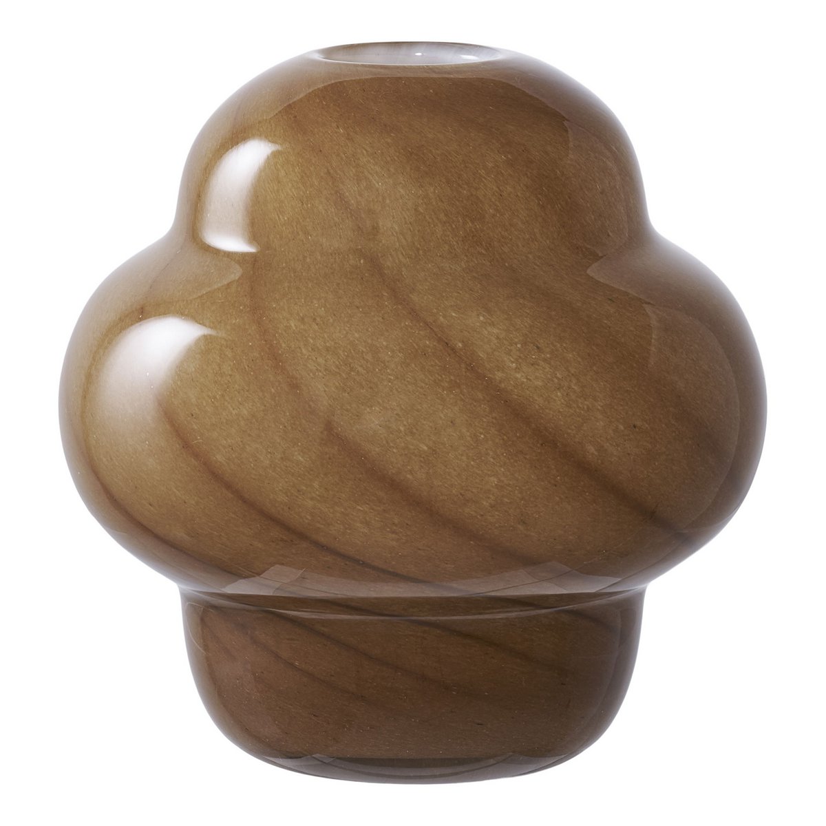 Vase en verre organique – Marron