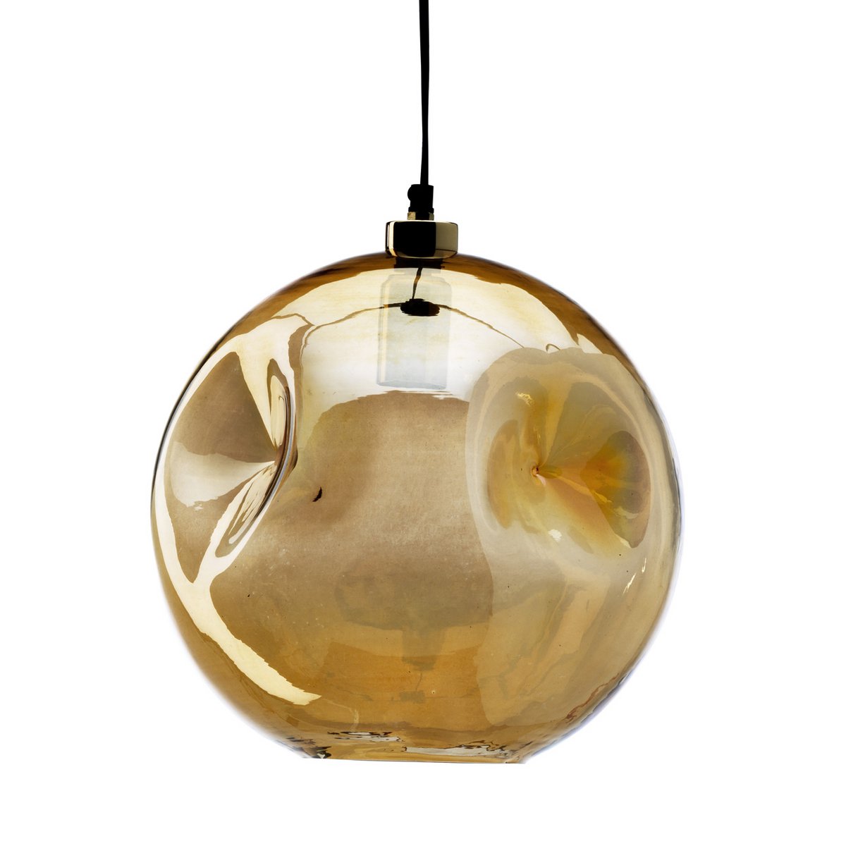 Suspension en verre recyclé Bubbella – Or Pâle | Bazar Bizar
