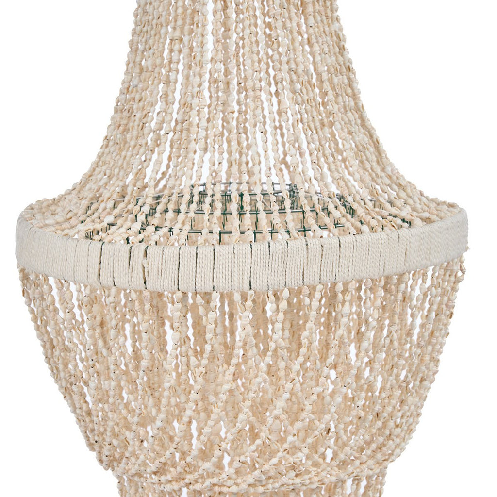 Lustre en coquillages Ocean Tower – Naturel – L | Bazar Bizar