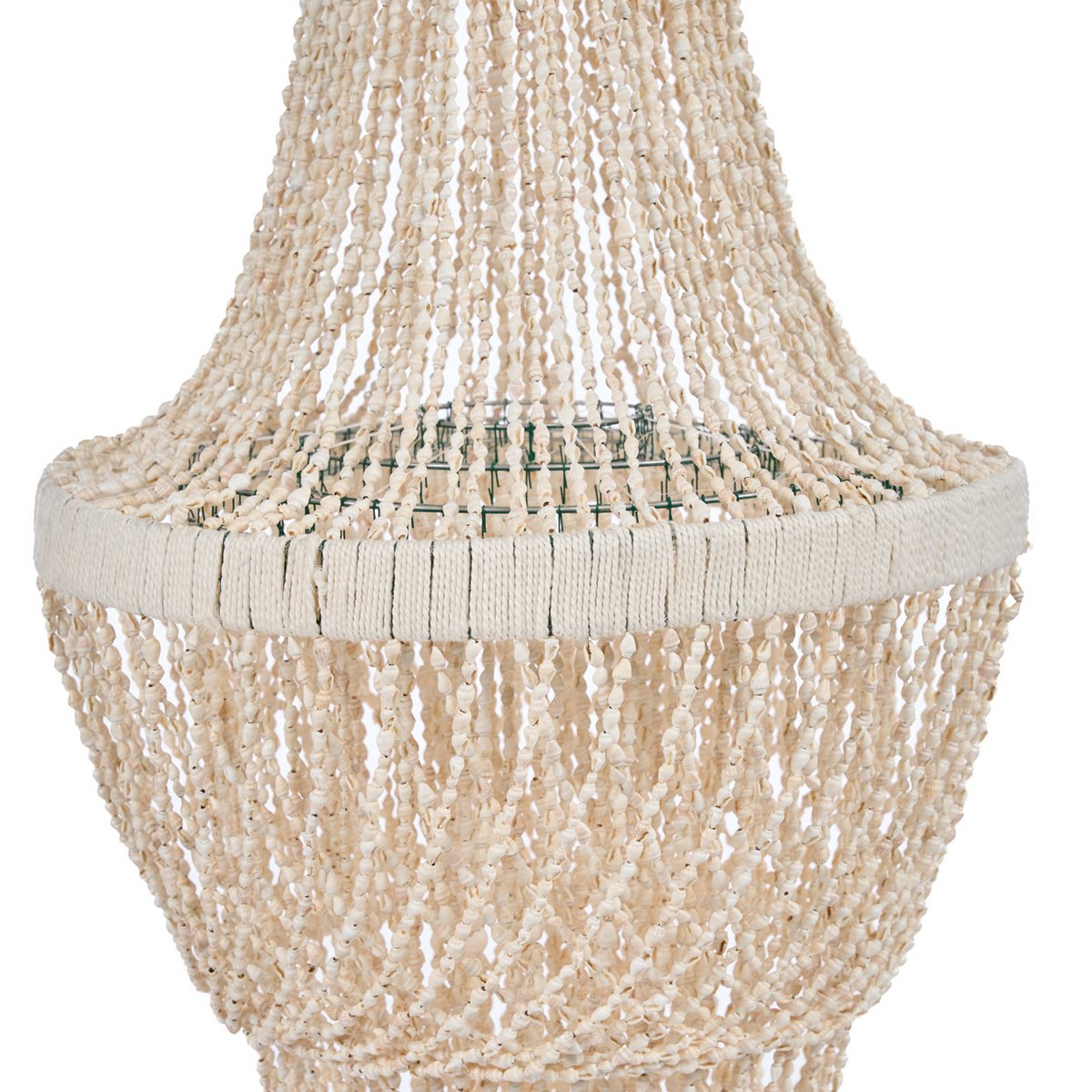Lustre en coquillages Ocean Tower – Naturel – L | Bazar Bizar