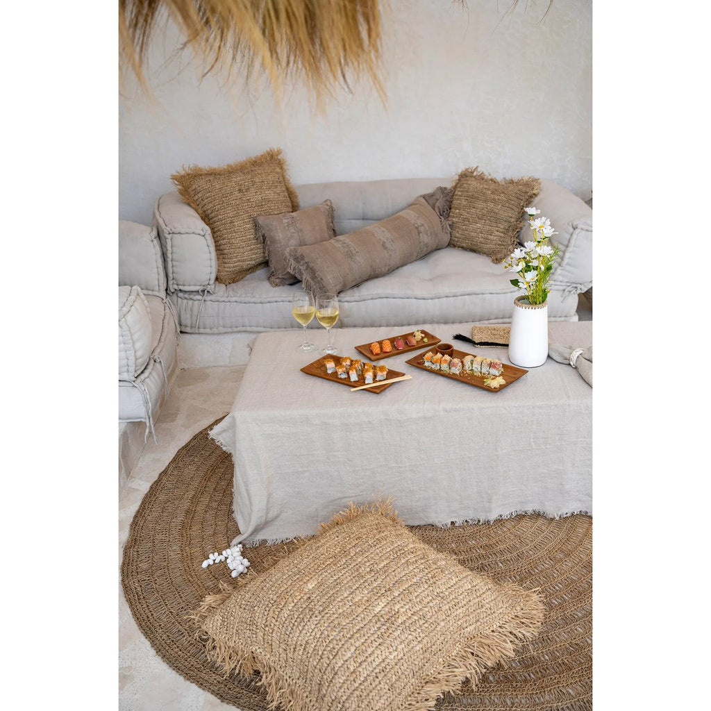 Housse de coussin longue Oh My Gee – Velours Béton – 35×100cm | Bazar Bizar