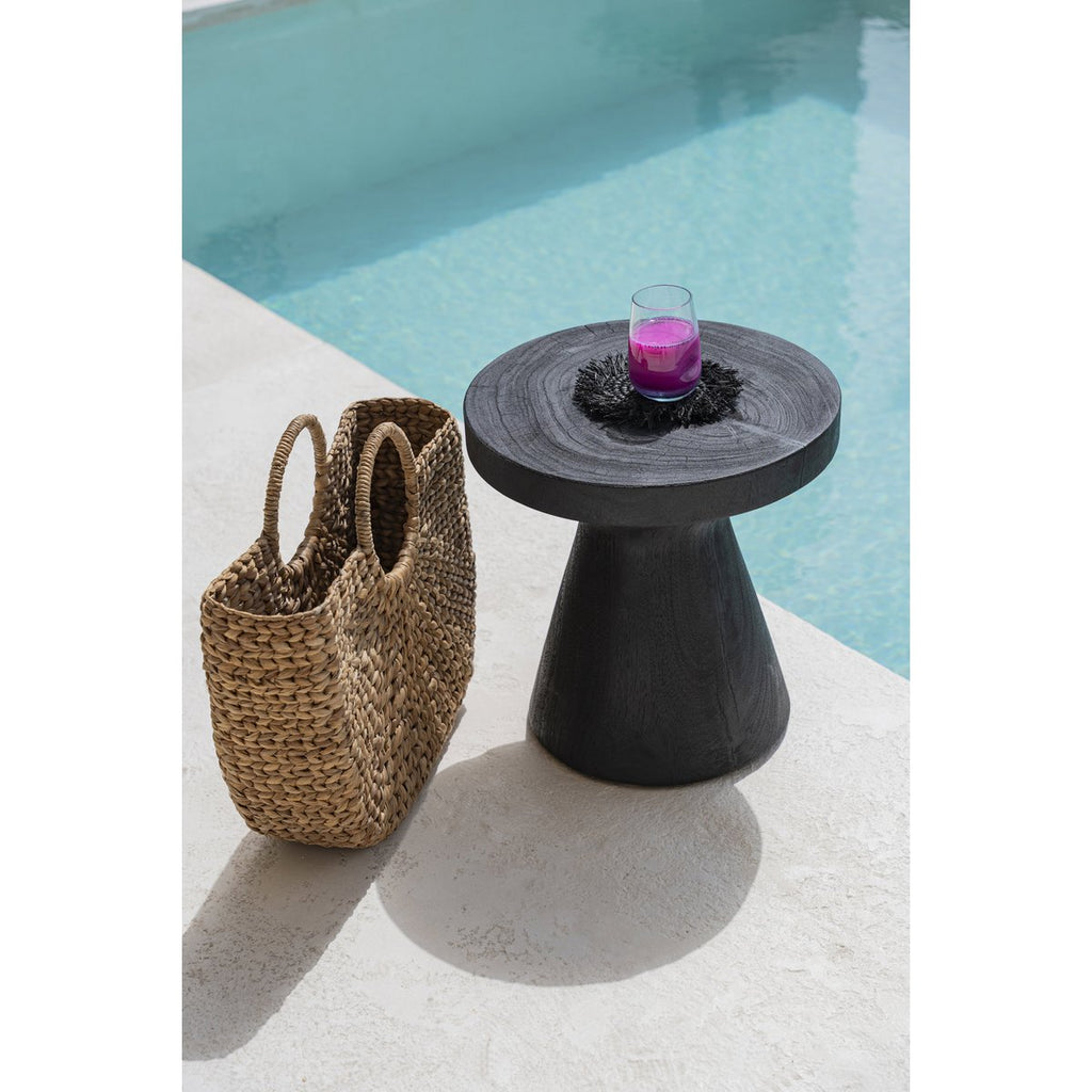 Table d’appoint en bois de suar Gravity – Noir | Bazar Bizar
