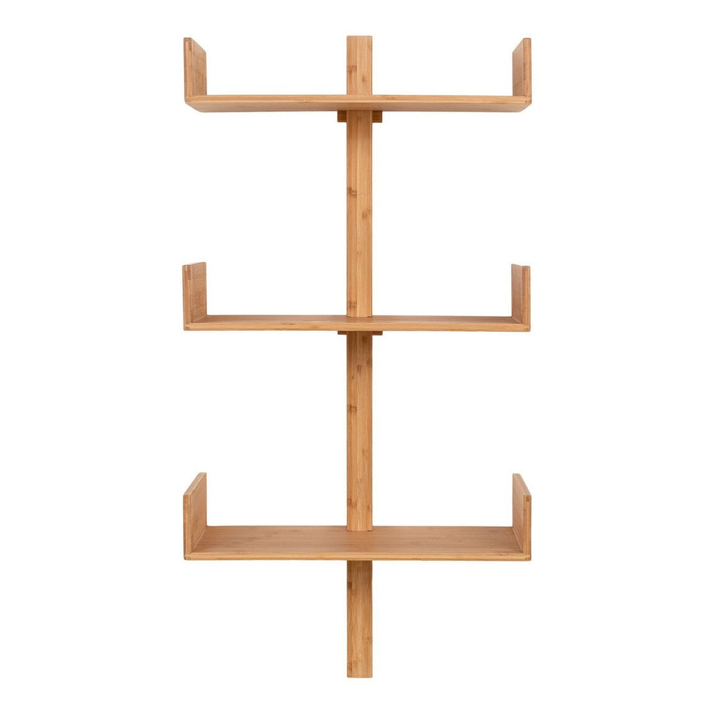 Étagère Murale Villa - Bambou Naturel, 50x25x102 cm