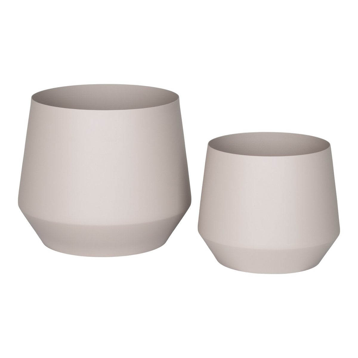Pots de Fleurs Trofa en Acier Sable - Lot de 2 (S+L)