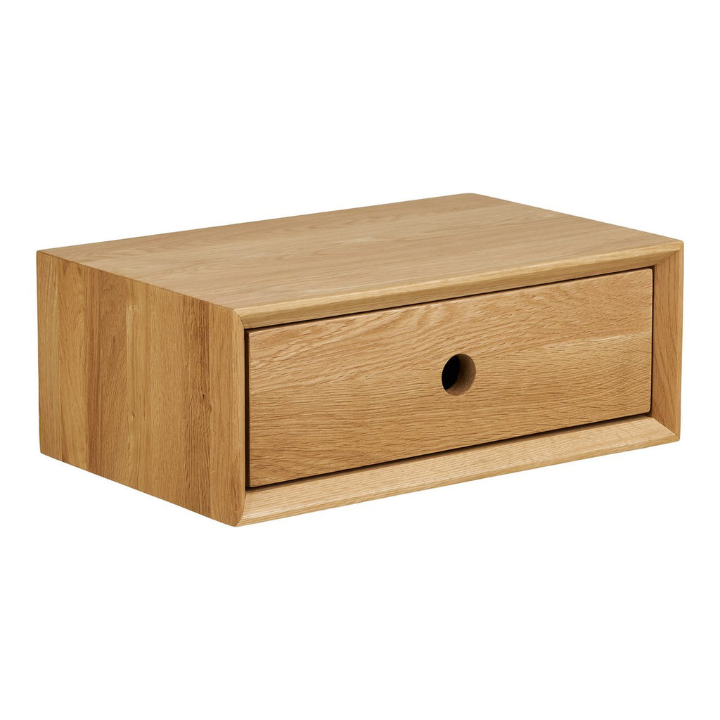 Commode murale Luzern en chêne laqué – 1 tiroir – 40 × 25 × 15 cm