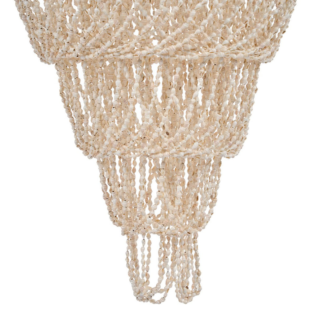 Lustre en coquillages Ocean Tower – Naturel – L | Bazar Bizar