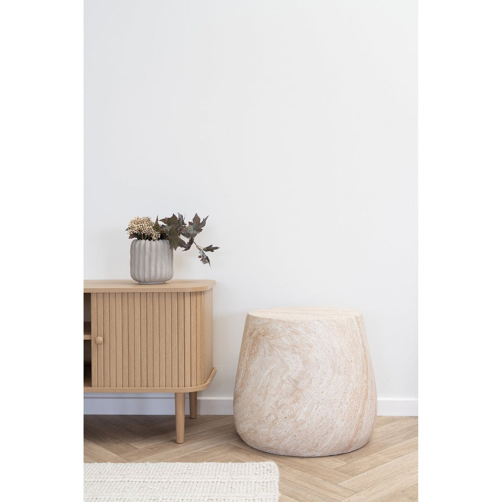 Table d'Appoint Bonn - Naturel, Fiberclay, ø47,5x41 cm